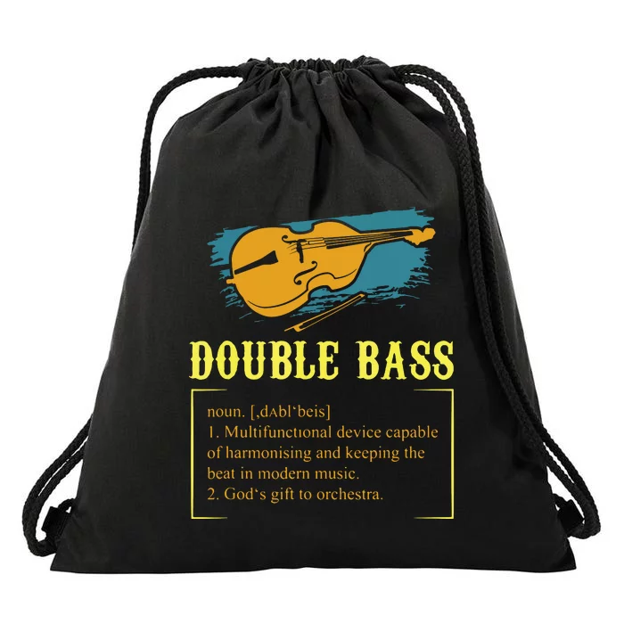 Double Bass For A Contrabass Player Drawstring Bag