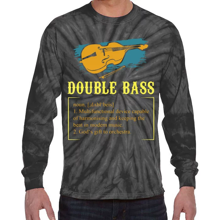 Double Bass For A Contrabass Player Tie-Dye Long Sleeve Shirt