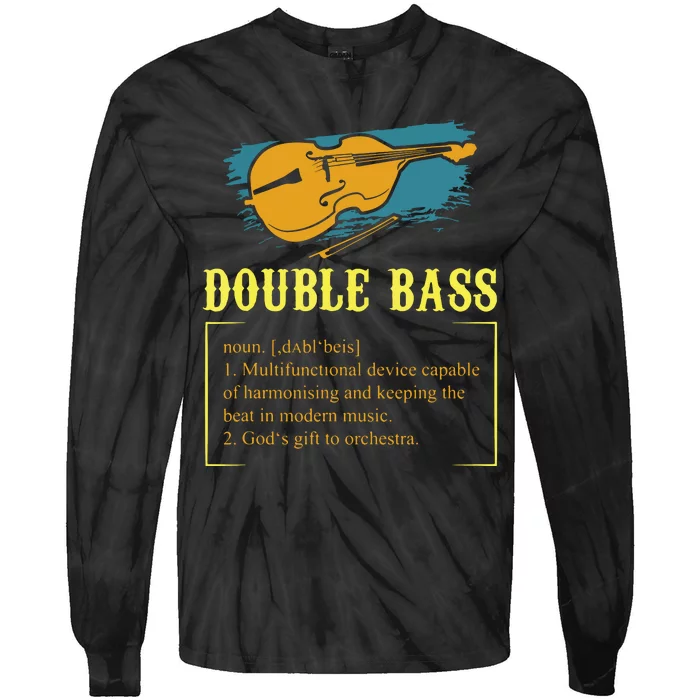 Double Bass For A Contrabass Player Tie-Dye Long Sleeve Shirt