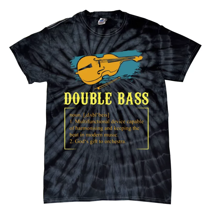 Double Bass For A Contrabass Player Tie-Dye T-Shirt