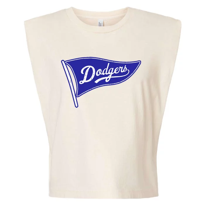 Dodger Baseball Flag Garment-Dyed Women's Muscle Tee