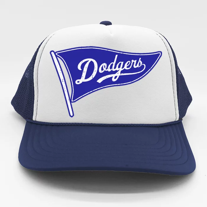 Dodger Baseball Flag Trucker Hat