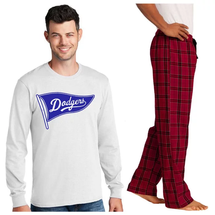 Dodger Baseball Flag Long Sleeve Pajama Set