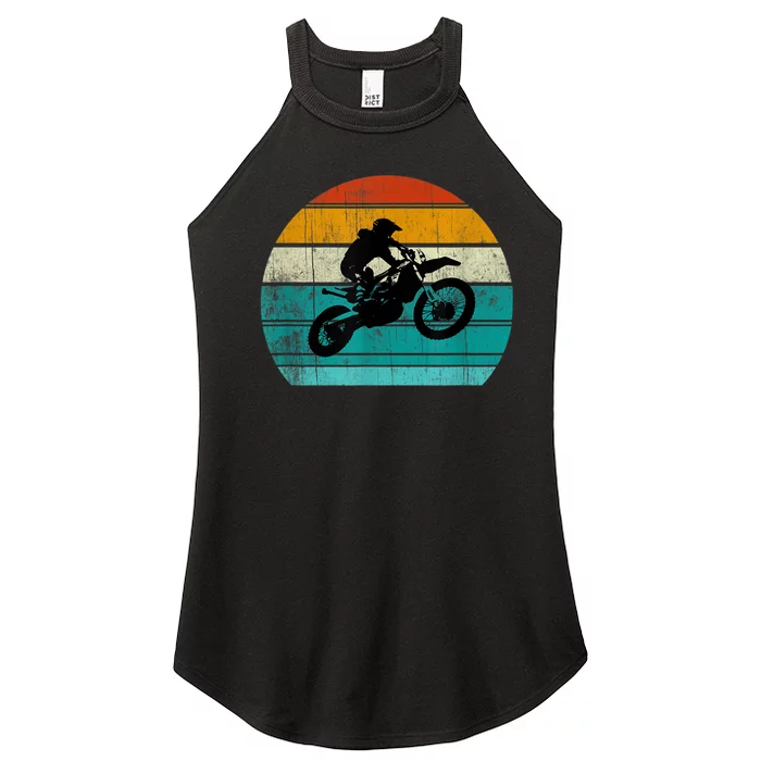 Dirt Bikegift For Motocross Motorcycle Vintage Retro Boys Gift Women’s Perfect Tri Rocker Tank