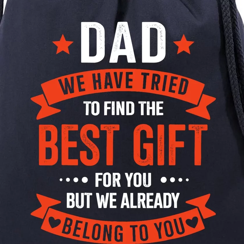 Dad Best Gift For Fathers Day Christmas Birthday Drawstring Bag