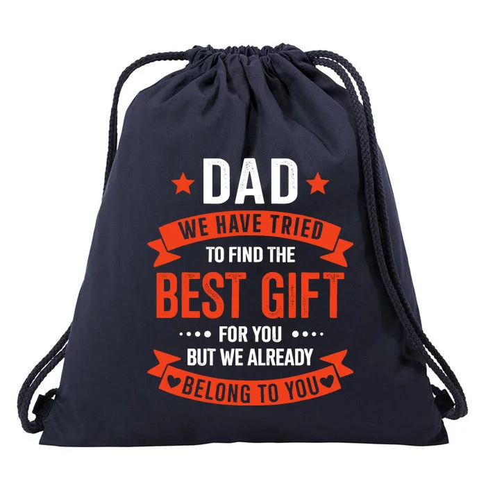 Dad Best Gift For Fathers Day Christmas Birthday Drawstring Bag