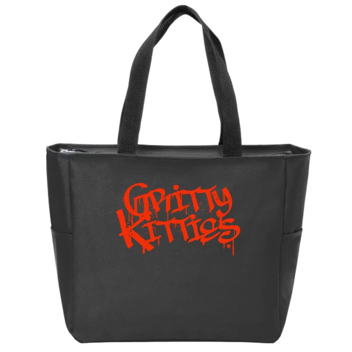 Detroit Baseball Gritty Kitties Zip Tote Bag