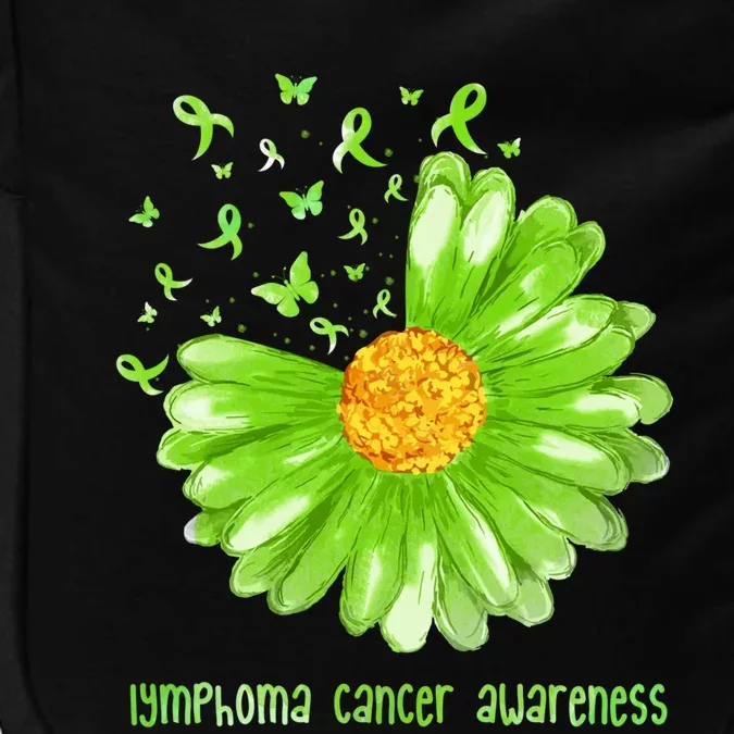 Daisy Butterfly Green Ribbon Lymphoma Cancer Awareness Gift Impact Tech Backpack