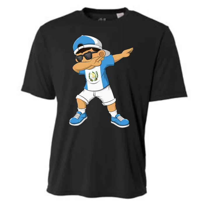 Dabbing Boy Guatemalan Guatemala Flag Kids Dab Dance Cooling Performance Crew T-Shirt