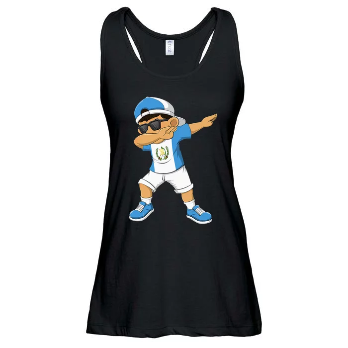 Dabbing Boy Guatemalan Guatemala Flag Kids Dab Dance Ladies Essential Flowy Tank