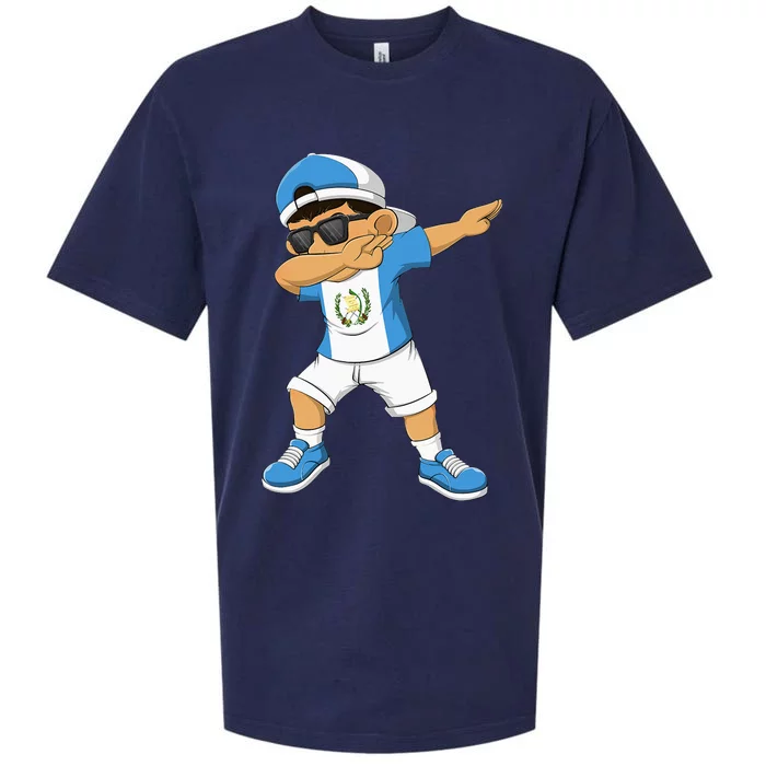 Dabbing Boy Guatemalan Guatemala Flag Kids Dab Dance Sueded Cloud Jersey T-Shirt