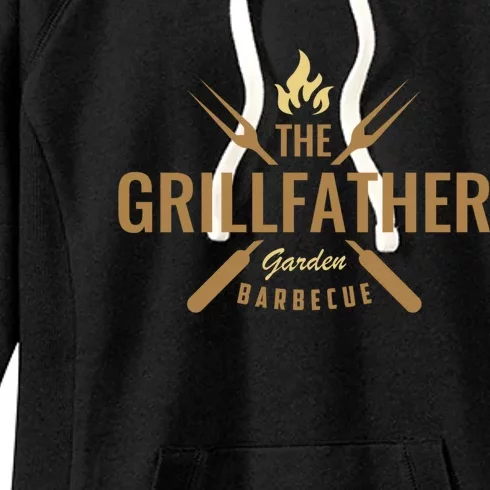 Dad Barbecue Grilling Father Funny Present The Grillfather Gift Women's Fleece Hoodie