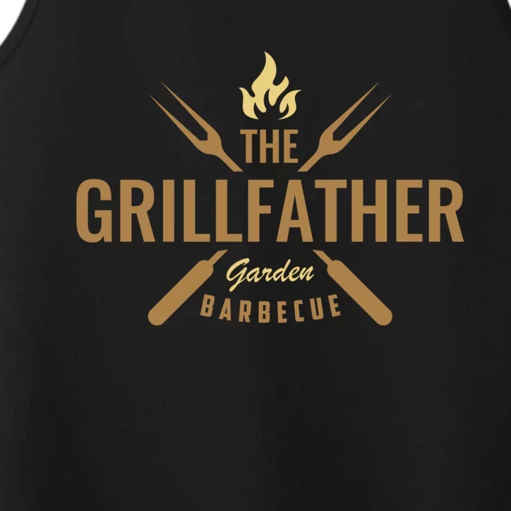 Dad Barbecue Grilling Father Funny Present The Grillfather Gift Performance Tank