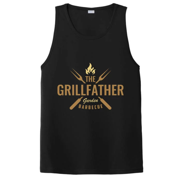 Dad Barbecue Grilling Father Funny Present The Grillfather Gift Performance Tank