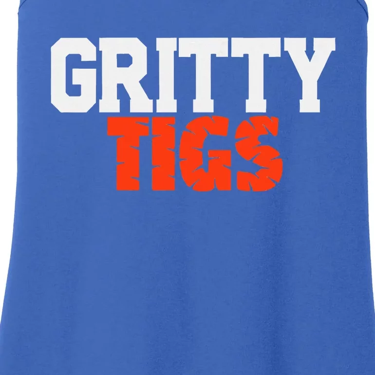 Detroit Baseball Gritty Tigs Ladies Essential Tank