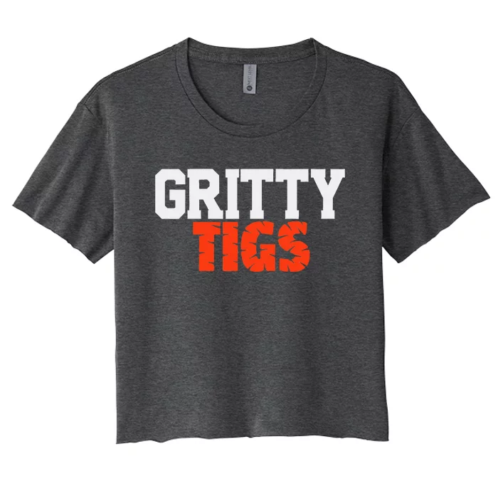 Detroit Baseball Gritty Tigs Women's Crop Top Tee