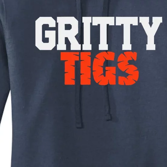 Detroit Baseball Gritty Tigs Women's Pullover Hoodie