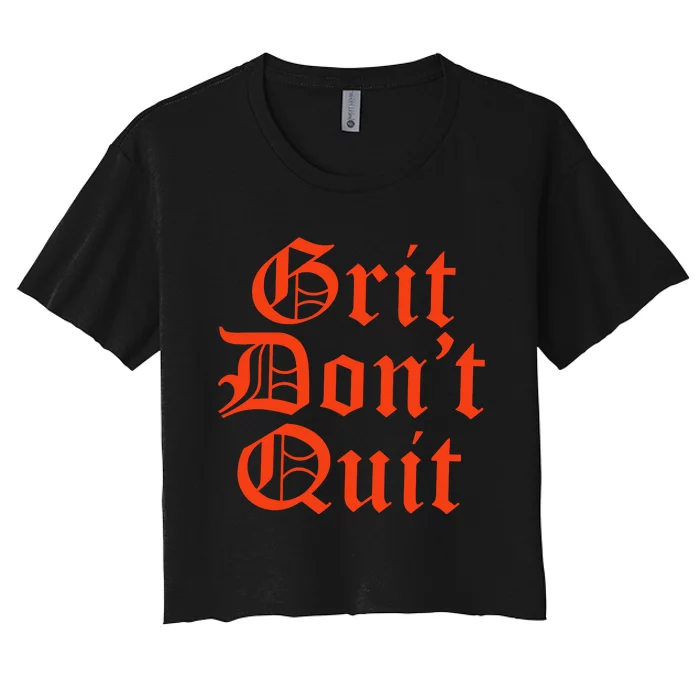 Detroit Baseball Grit Don’T Quit Women's Crop Top Tee