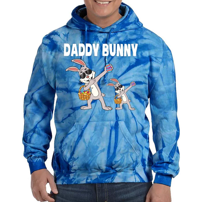 Daddy Bunny Gift Cute Matching Family Dad Easter Gift Tie Dye Hoodie