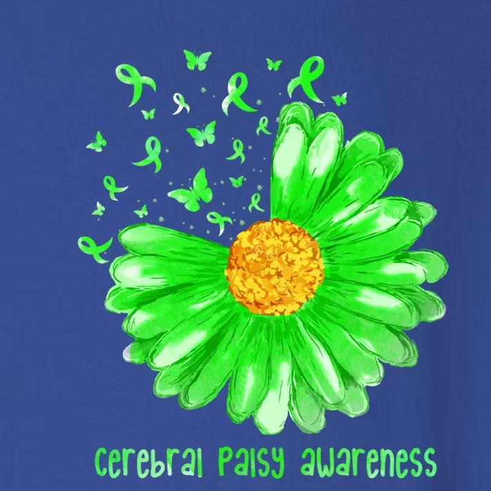 Daisy Butterfly Green Ribbon Cerebral Palsy Awareness Gift Toddler Long Sleeve Shirt