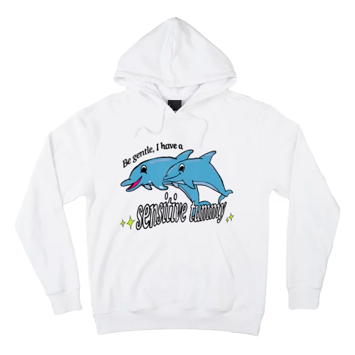 Dolphin Be Gentle I Have A Sensitive Tummy Funny Dolphin Hoodie