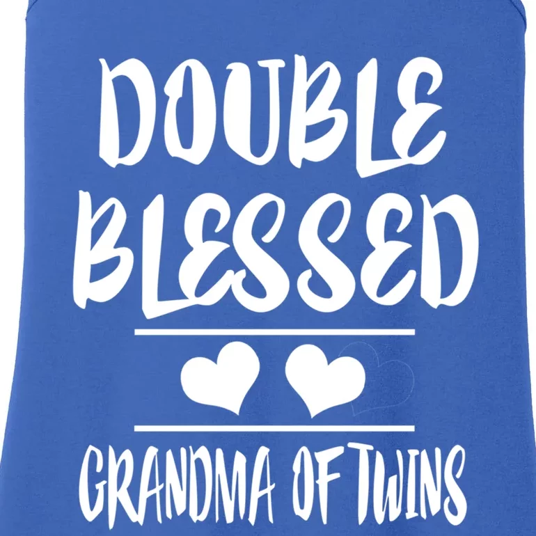 Double Blessed Grandma Of Twins Grandmother Gift Ladies Essential Tank