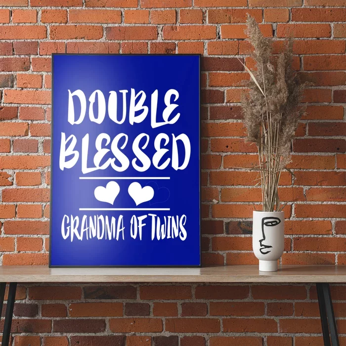 Double Blessed Grandma Of Twins Grandmother Gift Poster