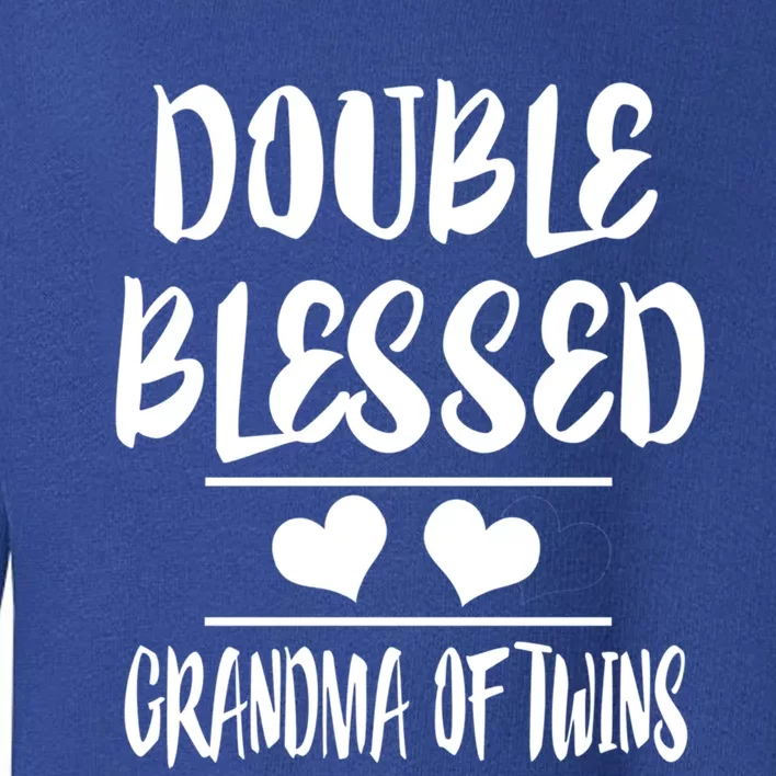 Double Blessed Grandma Of Twins Grandmother Gift Toddler Sweatshirt