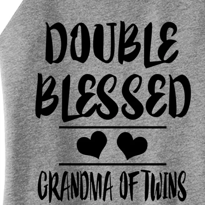 Double Blessed Grandma Of Twins Grandmother Gift Women’s Perfect Tri Rocker Tank