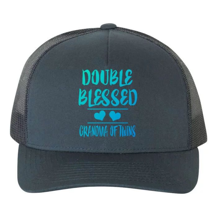 Double Blessed Grandma Of Twins Grandmother Gift Yupoong Adult 5-Panel Trucker Hat