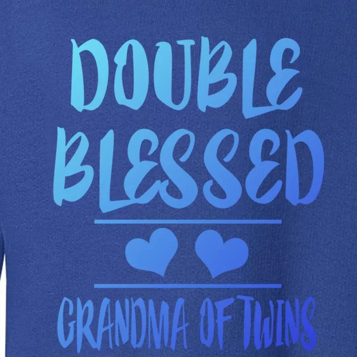 Double Blessed Grandma Of Twins Grandmother Gift Toddler Sweatshirt