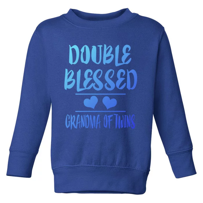 Double Blessed Grandma Of Twins Grandmother Gift Toddler Sweatshirt