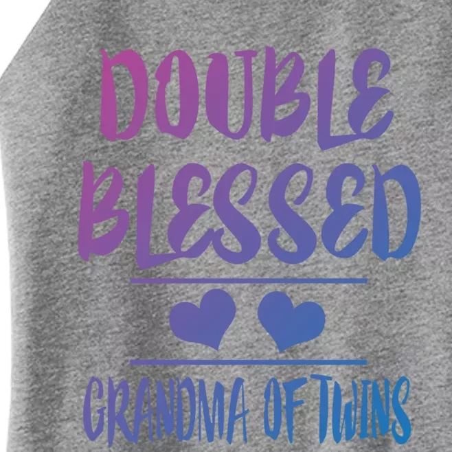 Double Blessed Grandma Of Twins Grandmother Gift Women’s Perfect Tri Rocker Tank