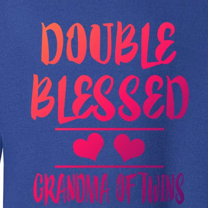 Double Blessed Grandma Of Twins Grandmother Gift Toddler Sweatshirt