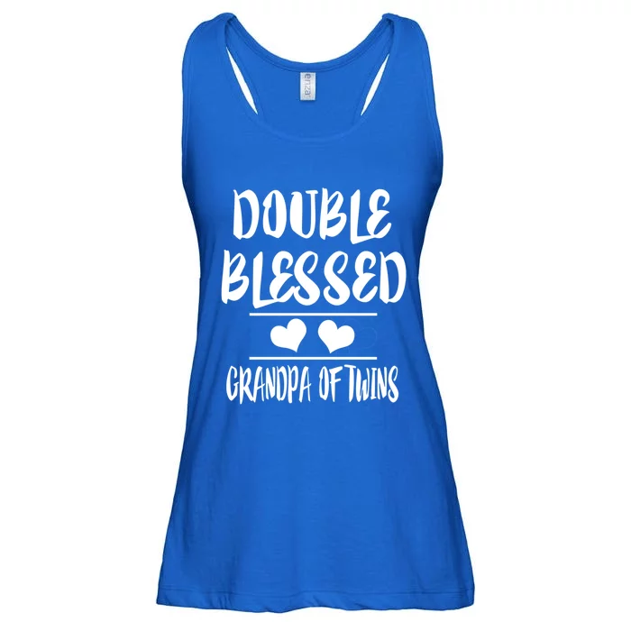 Double Blessed Grandpa Of Twins Grandfather Gift Ladies Essential Flowy Tank