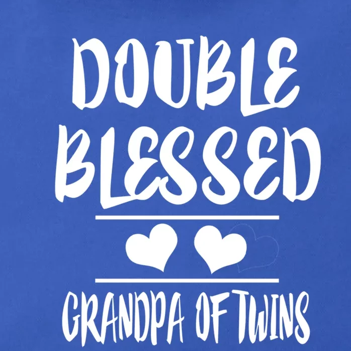 Double Blessed Grandpa Of Twins Grandfather Gift Zip Tote Bag