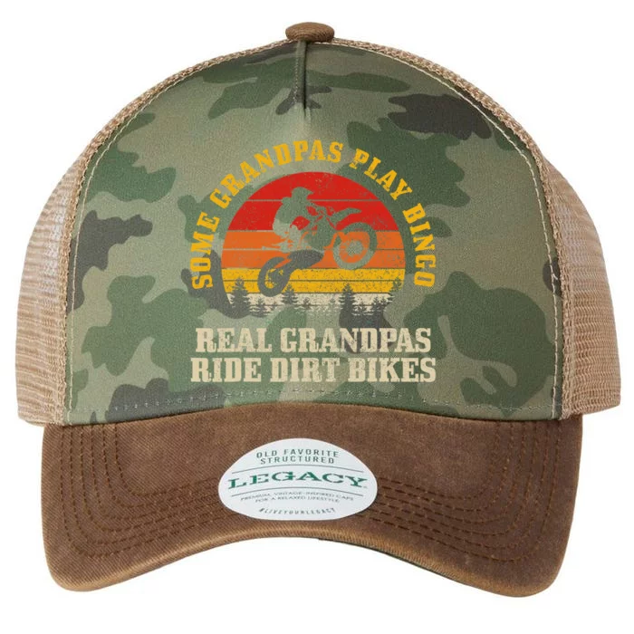 Dirt Bike Grandpa Vintage Motocross MX Motorcycle Biker Gift Legacy Tie Dye Trucker Hat