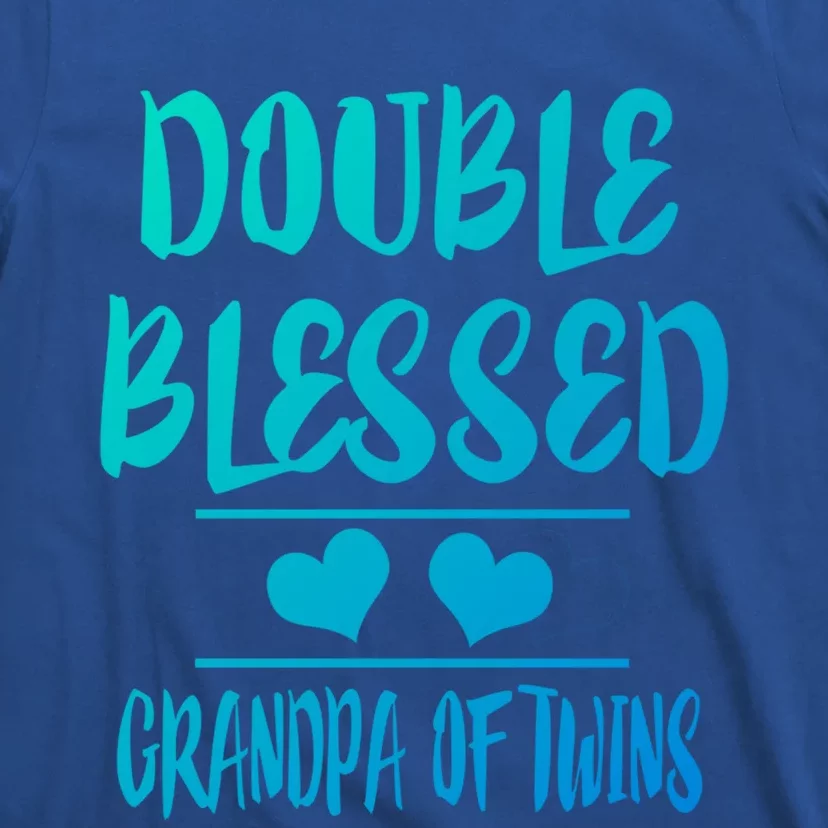 Double Blessed Grandpa Of Twins Grandfather Gift T-Shirt