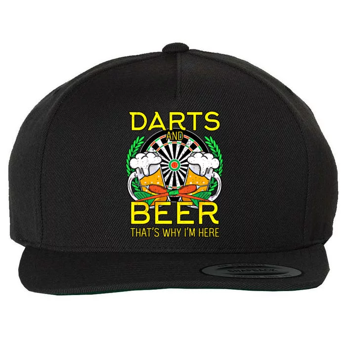 Darts Beer Gift Aim Bullseye Target Alcoholic Gift Wool Snapback Cap