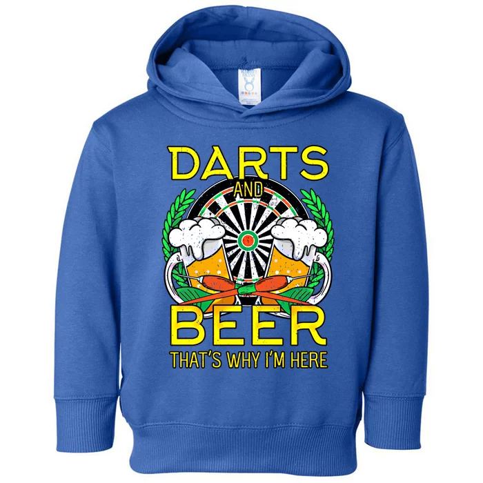 Darts Beer Gift Aim Bullseye Target Alcoholic Gift Toddler Hoodie