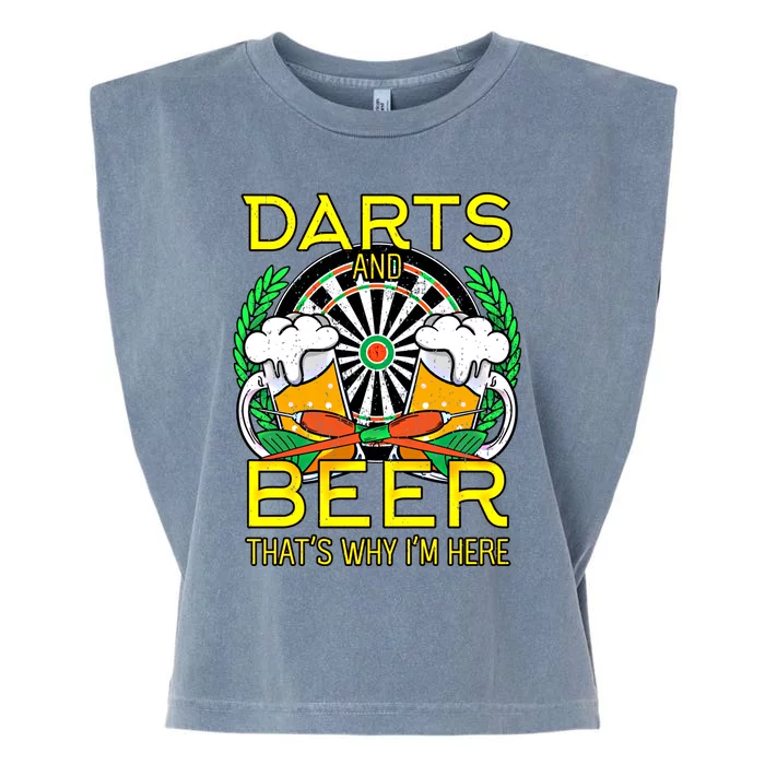 Darts Beer Gift Aim Bullseye Target Alcoholic Gift Garment-Dyed Women's Muscle Tee