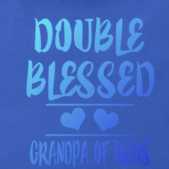 Double Blessed Grandpa Of Twins Grandfather Gift Zip Tote Bag