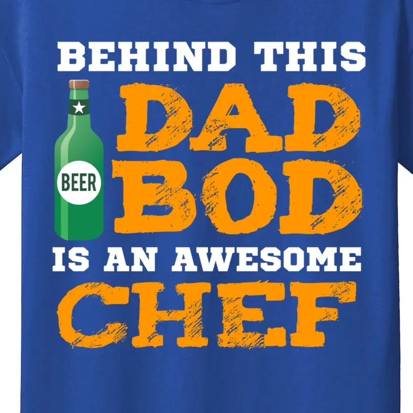 Dad Bod Gift Funny Chef Father Funny Gift Birthday Christmas Cute Gift Kids T-Shirt