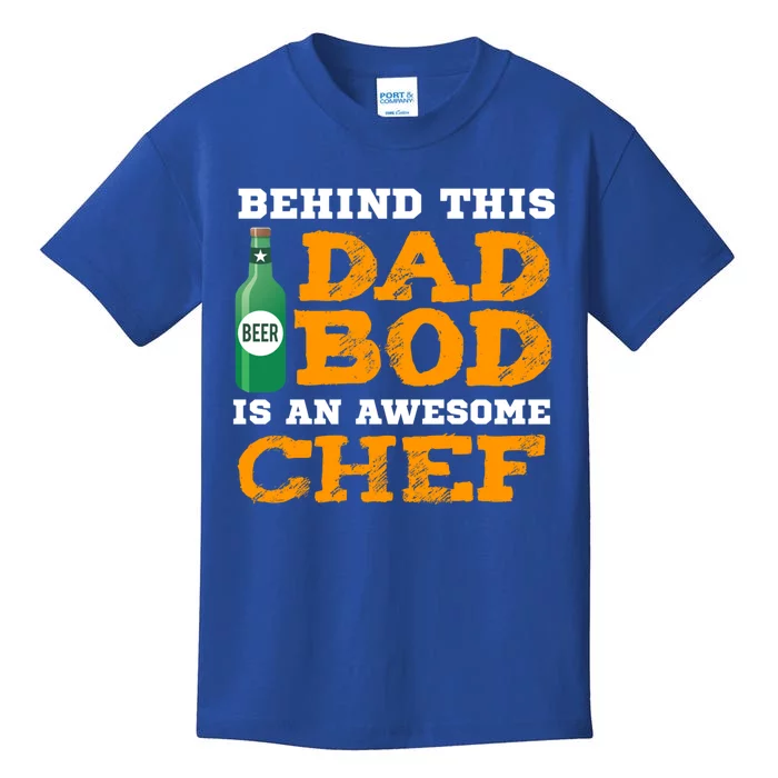 Dad Bod Gift Funny Chef Father Funny Gift Birthday Christmas Cute Gift Kids T-Shirt