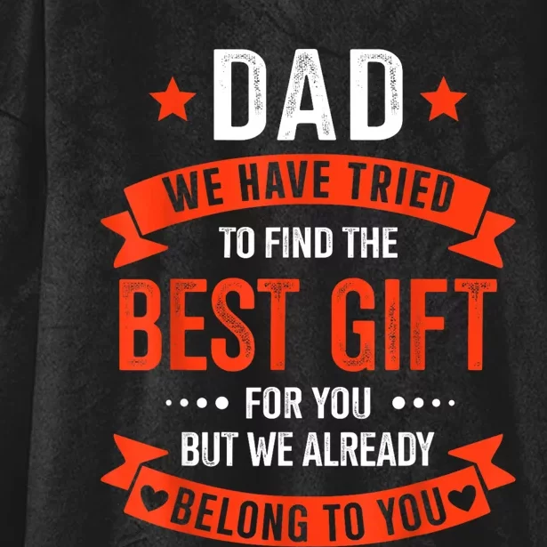 Dad Best Gift From For Fathers Day Christmas Birthday Hooded Wearable Blanket