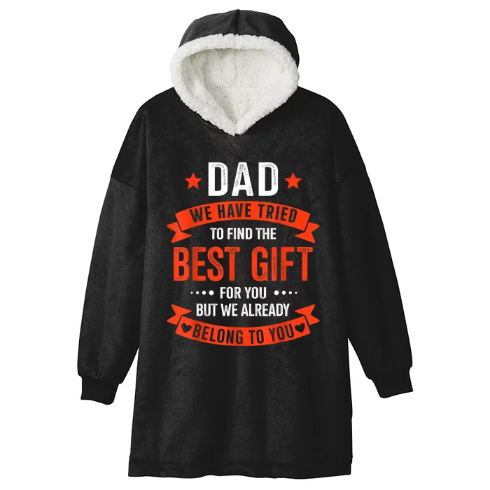 Dad Best Gift From For Fathers Day Christmas Birthday Hooded Wearable Blanket