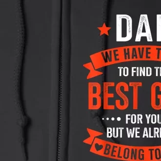 Dad Best Gift From For Fathers Day Christmas Birthday Full Zip Hoodie