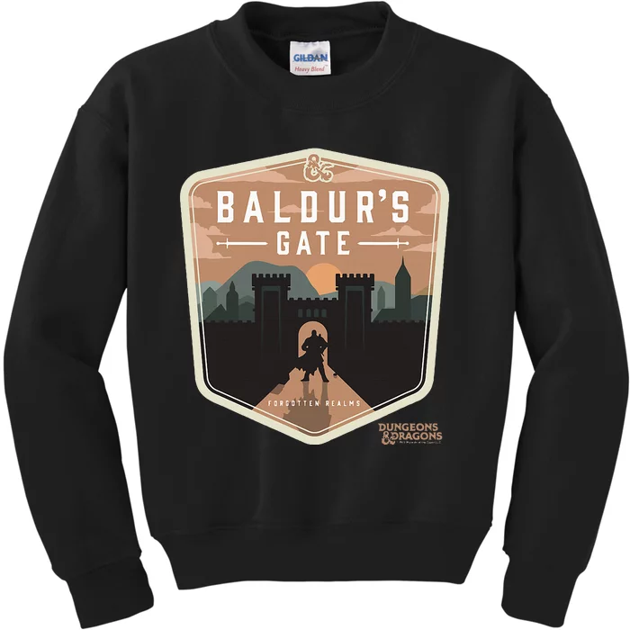 Dungeons Baldurs Gate Forgotten Realms Logo Kids Sweatshirt