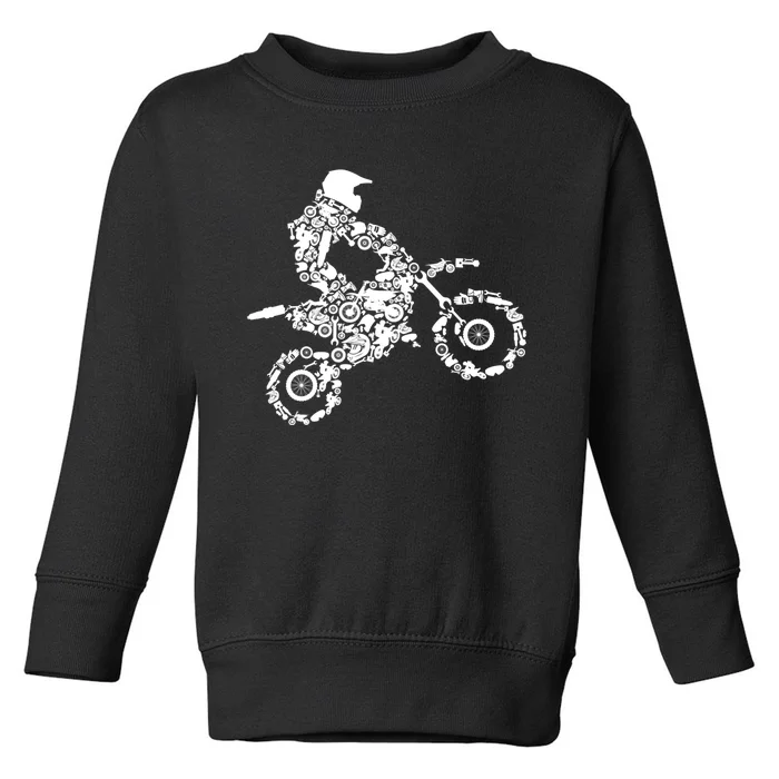 Dirt Bike Gift For Rider Motocross Enduro Dirt Biking Gift Toddler Sweatshirt