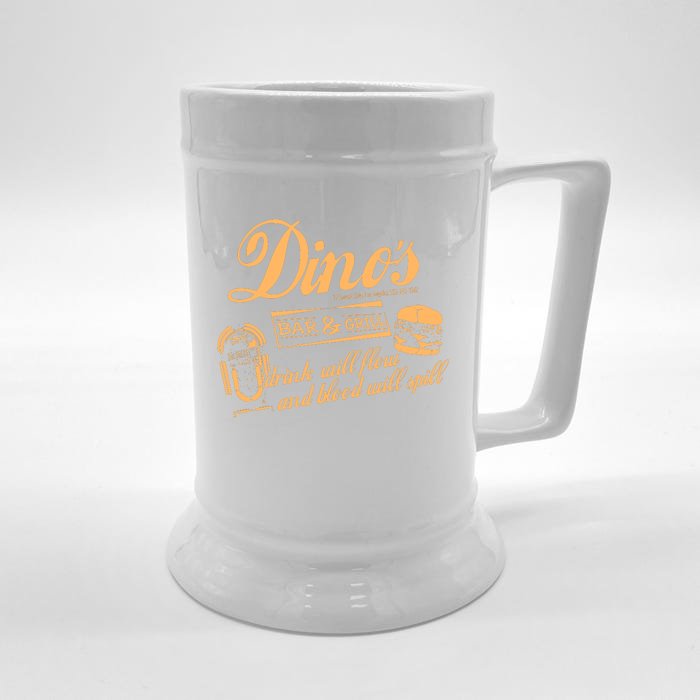 DINO'S BAR & GRILL CLASSIC ROCK Copy Front & Back Beer Stein